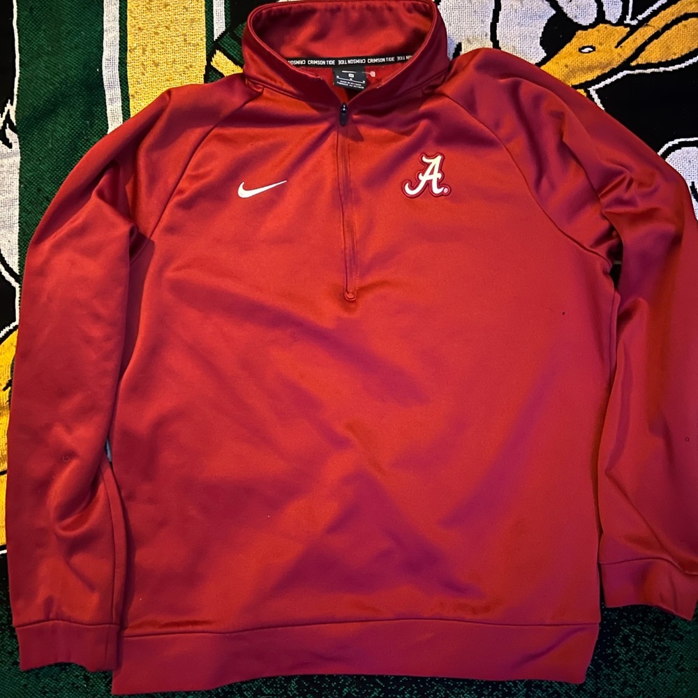 Red Alabama Nike Quarter-Zip Pullover